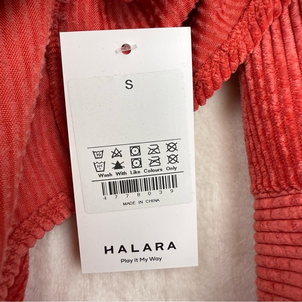 HALARA Women’s size small burnt orange corduroy shacket shirt jacket NWT - Picture 4 of 7